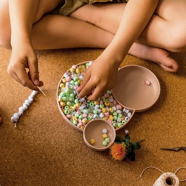 Dantoy Large Recycled Beads Pastel Colours 520pcs Art and Craft Loose Parts 3yrs+