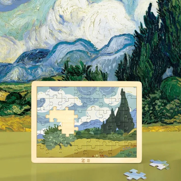 Hape Van Gogh Cypresses 49pcs Wooden Jigsaw Puzzle 4yrs+