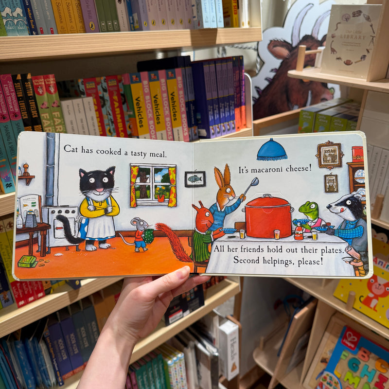Cat’s Cookbook (Lift the Flap Board Book) by Julia Donaldson Kids Interactive Book