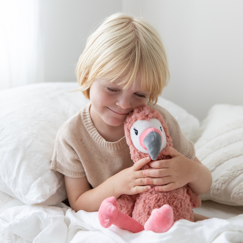 Mindful and Co Kids Francesca The Sensory Flamingo Weighted Plush Toys Wellbeing Gifting Idea 3yrs+