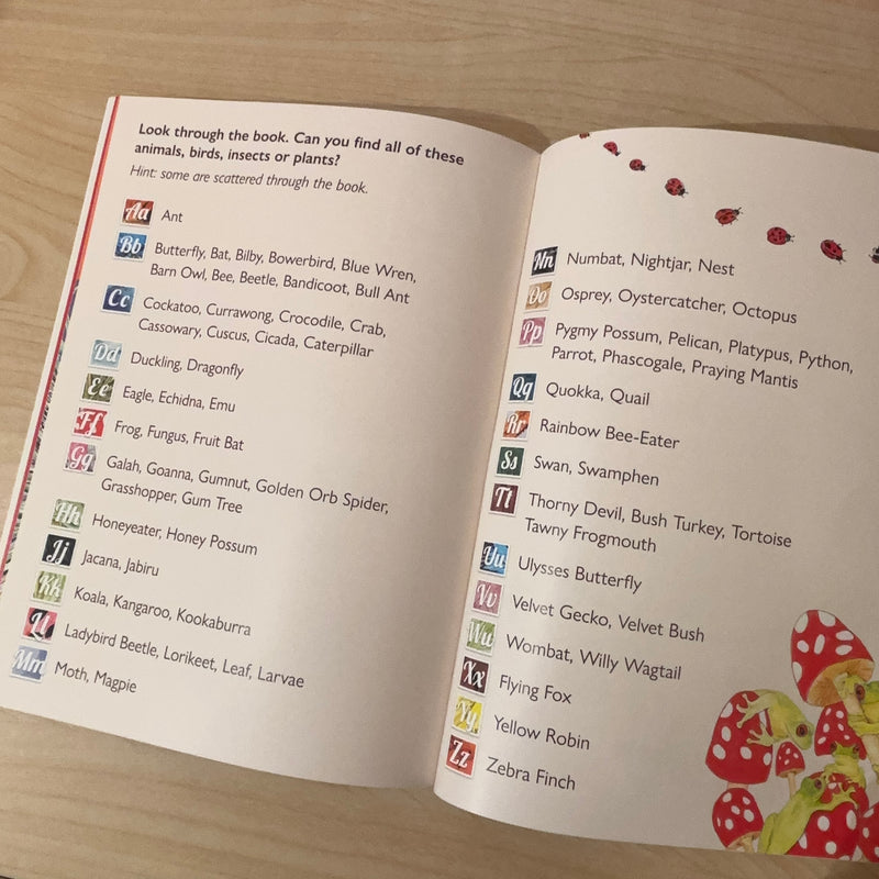 An All Australian Alphabet Book (Paperback) by Leanna White Early Literacy for Kids Australian Author