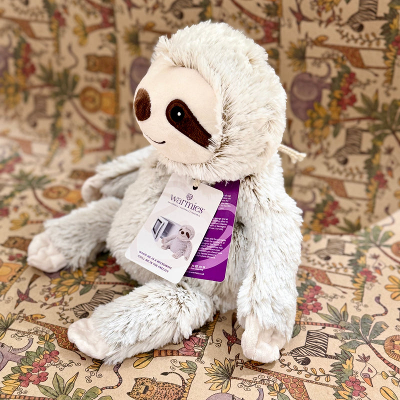 Warmies Large Sloth Brown/White Weighted Plush Toys 30cm Wellbeing Gift Idea for 0m+