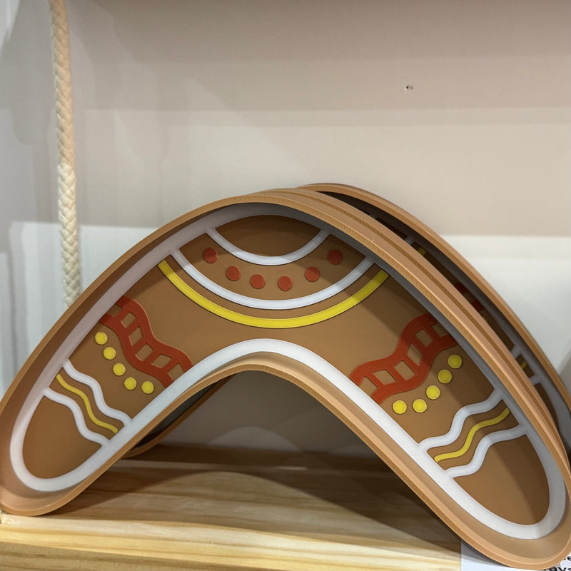 Aboriginal Boomerang Ochre Colour Sensory Tray by Songlines Australian Indigenous First Nation Resources School Range 3yrs+