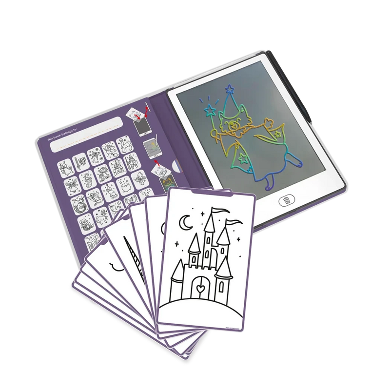 Kidywolf KidyDraw Mini LCD Screen Tracing Tablet Book Once Upon A Time Travel Toys for Kids 4yrs+