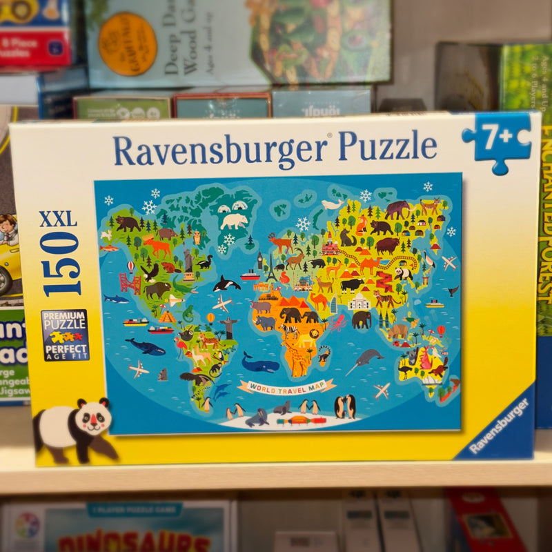 Ravensburger Animal World Map Jigsaw Puzzle 150 Pieces for 7yrs+