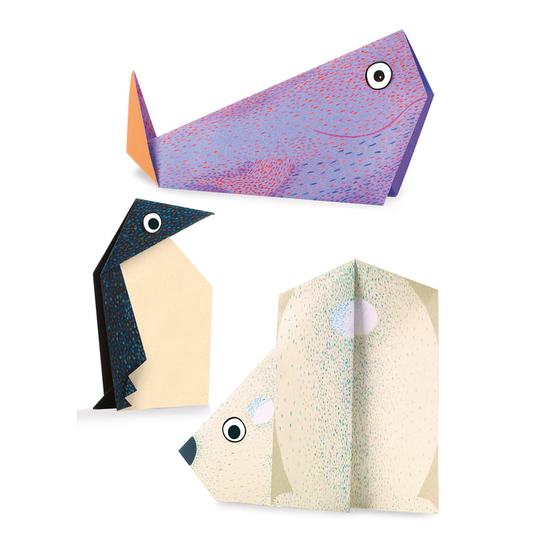 Polar Animals Origami Travel Toys by Djeco Stationary Art and craft for kids Best Seller 4yrs+