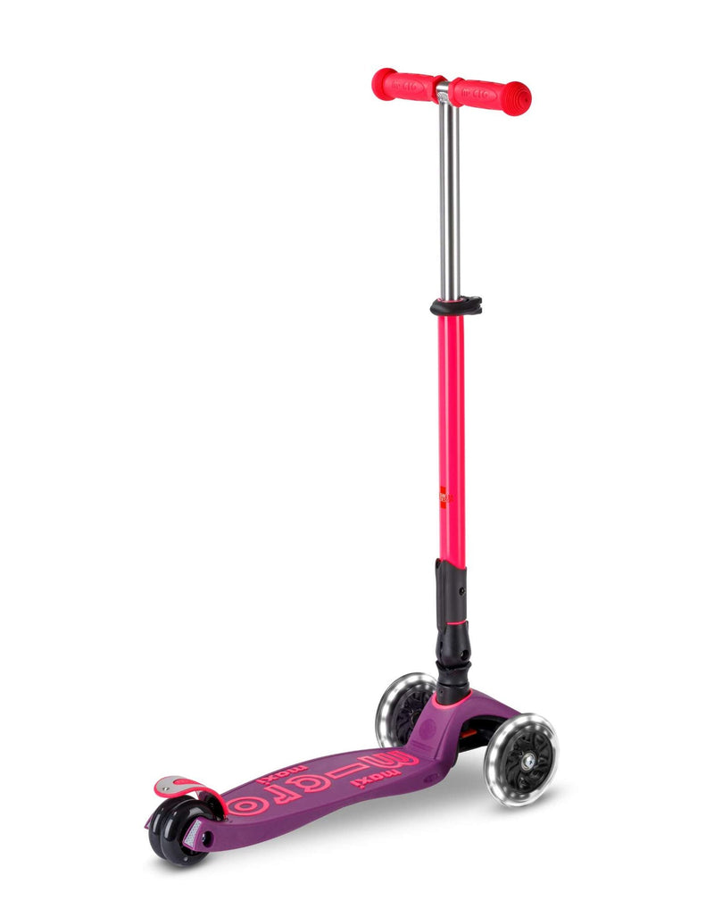 Micro Scooter Maxi Deluxe 3-wheel Foldable Scooter LED Neon 5yrs+ (Bulky Shipping)
