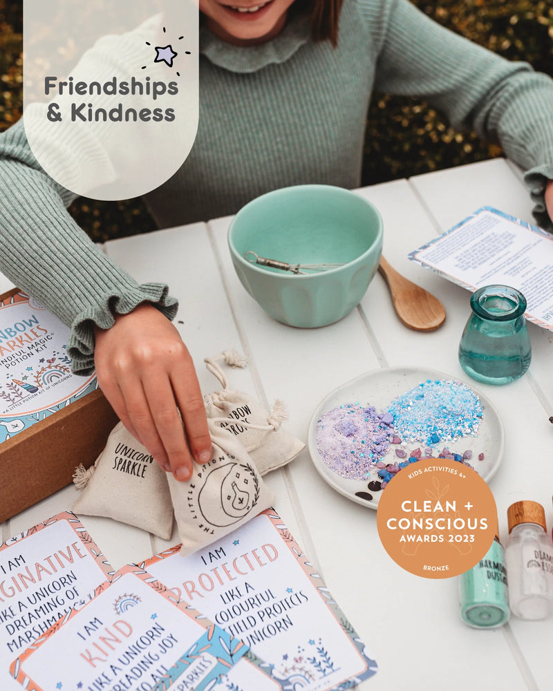 Rainbow Sparkles Mindful Potion Kit by The Little Potion Co Art and craft for kids Fairy Unicorn and Castle Theme Gifting Ideas Sensory Toys Best Seller 3yrs+