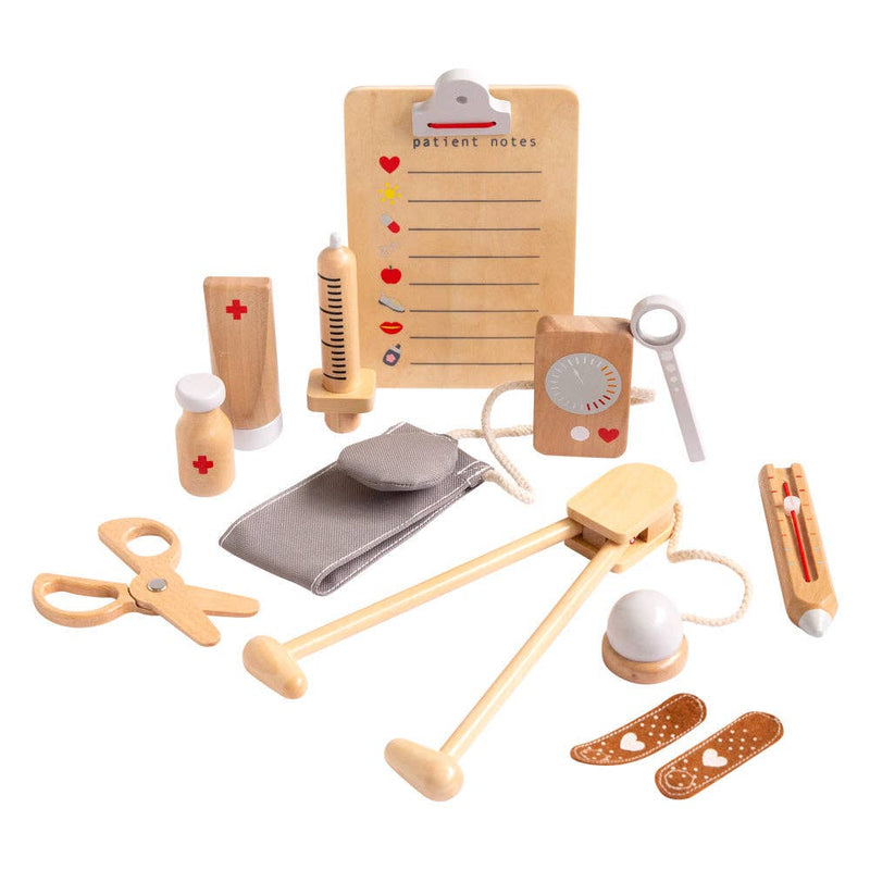 Wooden Doctor Set 11pcs by Make Me Iconic Occupation Pretend and Imaginative Play 3yrs+