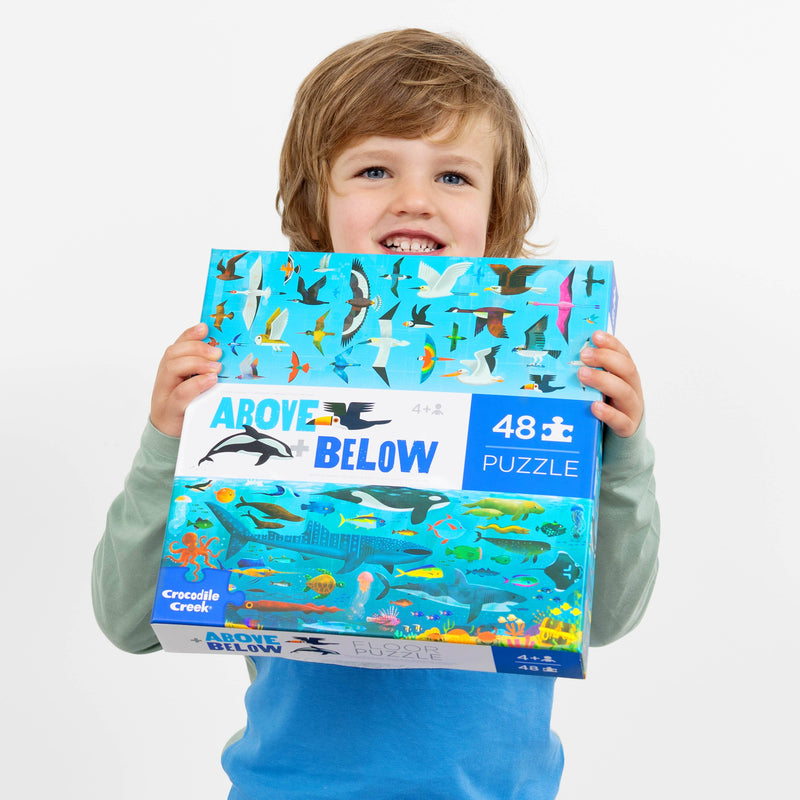 Crocodile Creek Jigsaw Puzzles Above & Below 48pcs Ocean and Sky Gifting Idea for 4yrs+
