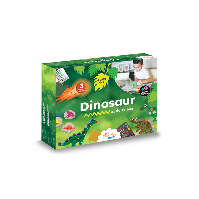 My Creative Box Dinosaurs Mini Creative Kit Art and craft for kids Dinosaur toy Best Seller Gifting Idea for Dinosaur and Dragon Theme 3yrs+