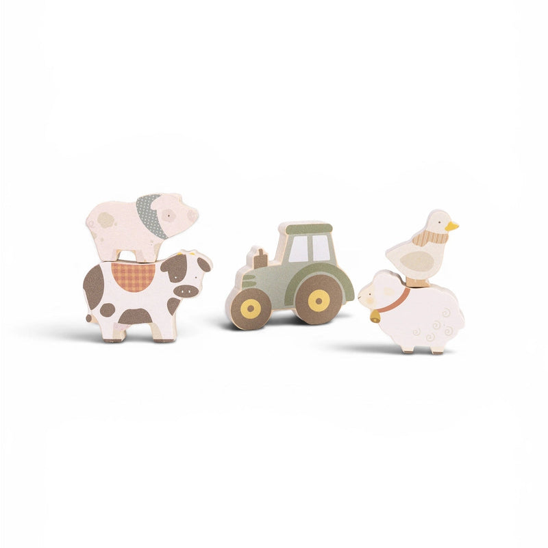 Onya Kids Wooden Farm Puzzle Wooden Knob Puzzle Developmental Toys 18m+