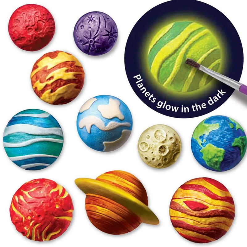 Mould & Paint Solar System Glow In The Dark Kit By 4M Space Toys Art and Craft for Kids Gifting idea for 5yrs+