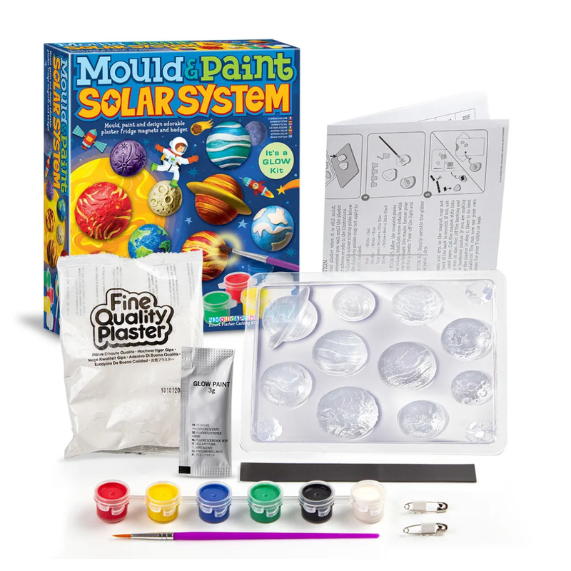 Mould & Paint Solar System Glow In The Dark Kit By 4M Space Toys Art and Craft for Kids Gifting idea for 5yrs+