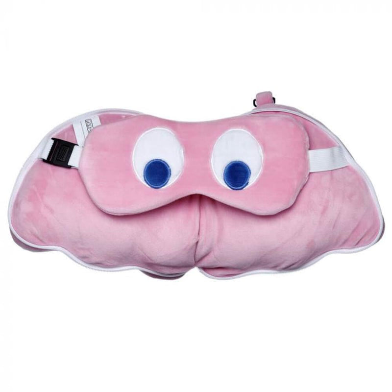 Pac Man Ghost Travel Pillow and Eye Mask Set Clearance