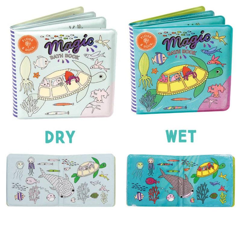 Floss & Rock Magic Colour Changing Bath Book Ocean Kids Bath Book Bath Toys 18m+