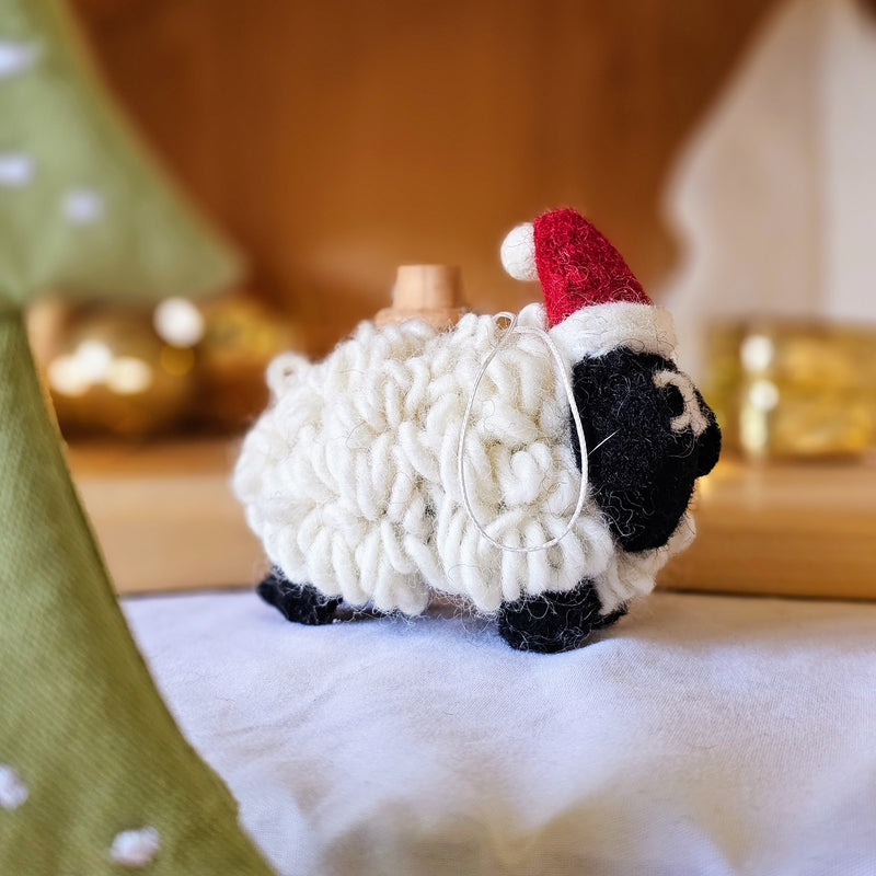 Pashom Felt Christmas Tree Decor White Woolly Sheep Pretend & Imaginative Play Toys Christmas Range 3yrs+