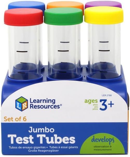 Primary Science Jumbo Test Tubes with Stand by Learning Resources 7 Piece 3yrs+