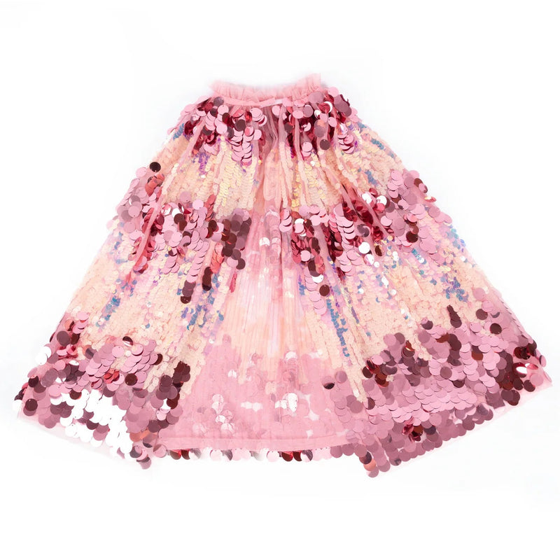 5th Avenue Pink Sequin Cape Size 4-6 by Great Pretenders Costumes Fairy Unicorn and Castle Theme  4yrs+