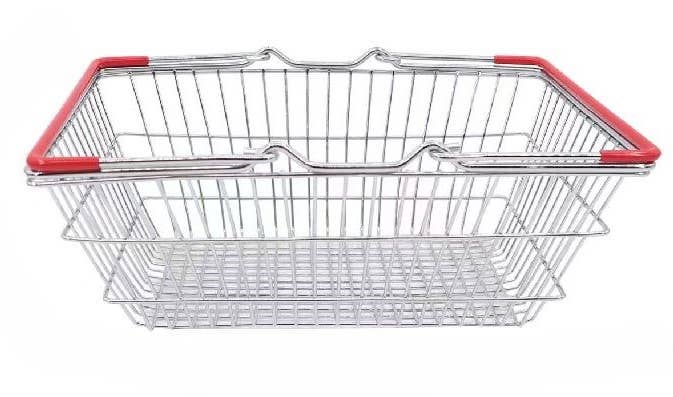 ToysLink Shopping Basket with Red Handle Pretend & Imaginative Play Kitchen Toys Baby Toys 18m+