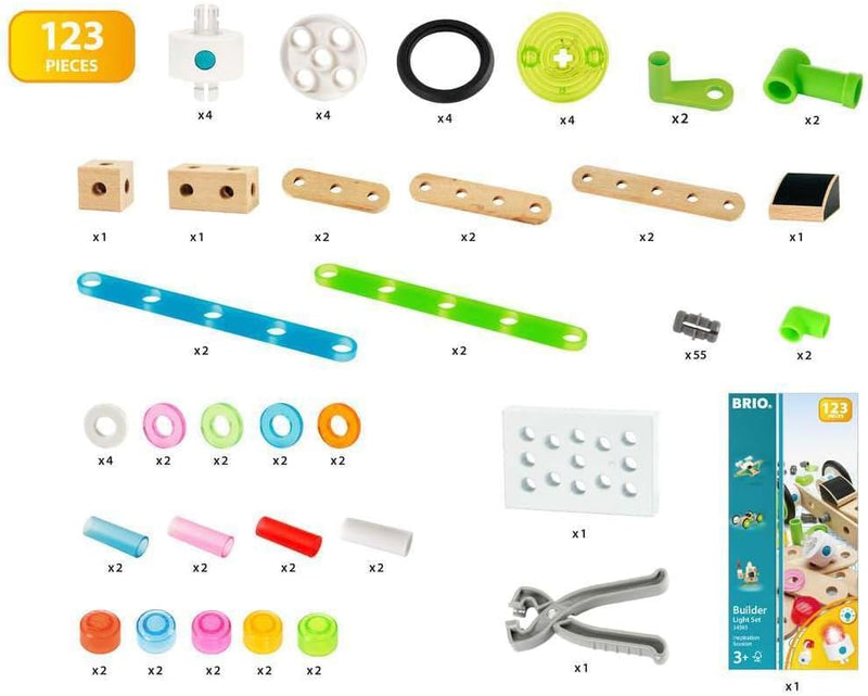 BRIO Builder Light Set 123 Pieces Building Kit Large Set Best Seller 3yrs+