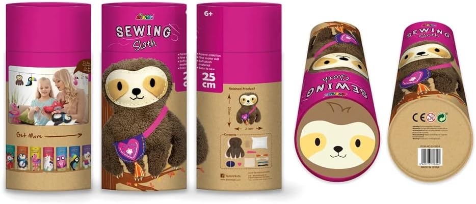 Avenir Sloth Sewing Doll Kit 6yrs+