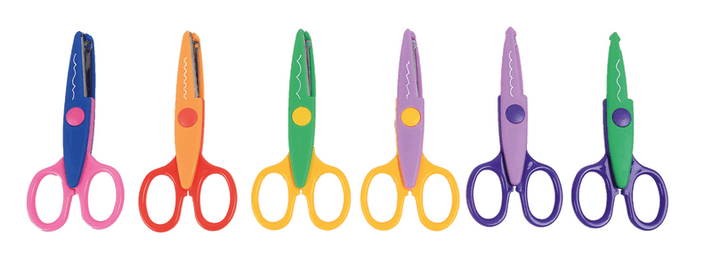 Beleduc Zig Zag Scissors for Kids 6 Unique Shaped Stationary Art and craft for kids 3yrs+
