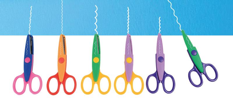 Beleduc Zig Zag Scissors for Kids 6 Unique Shaped Stationary Art and craft for kids 3yrs+