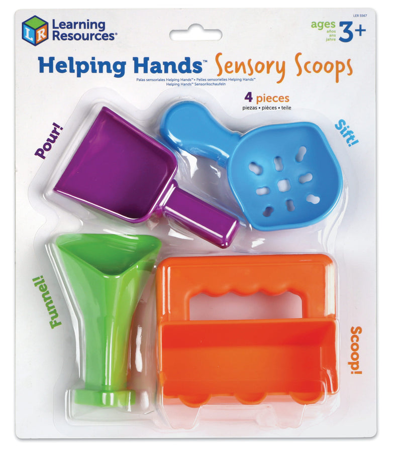 Helping Hands™ Sensory Scoops Set of 4 by Learning Resources Science Range Nature Play Tools Early Science STEM Toys Sensory Toys 3yrs+