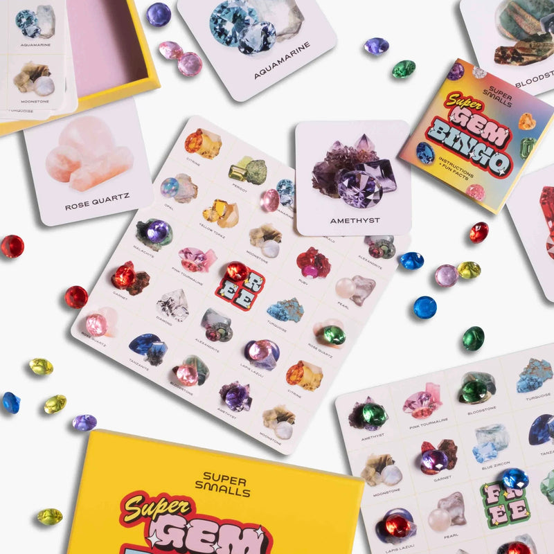 Super Gem Bingo Get Your Gems in a Row to Win Big by Super Smalls Travel Toys 4yrs+