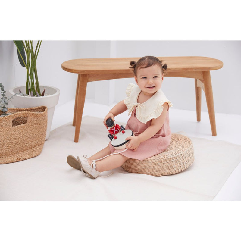 PlanToys Pull Along Drummer Toddler Toys Musical Instruments for Toddlers Gifting Idea for 12m+