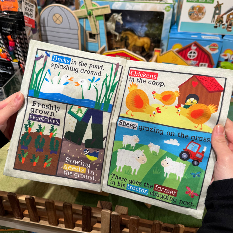 Nursery Times Crinkly Newspaper Farm Animals Rhymes by Jo & Nic's Crinkly Cloth Book Farm Theme 3m+