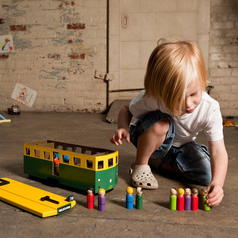 Make Me Iconic Large Melbourne Tram Wooden Toys Vehicle Best Seller Gifting Idea for 3yrs+