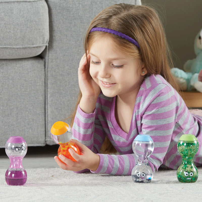 Express Your Feelings Sensory Bottles represent Excited, Impatient, Lonely and Nervous Sensory Toys Best Seller 3yrs+