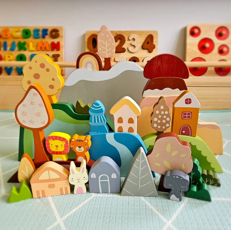 Qtoys Nature Wonder Play Set 32pcs Pretend & Imaginative Open-Ended Play 3yrs+