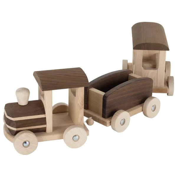 Goki Giant Nature Wooden Toy Train 3yrs+