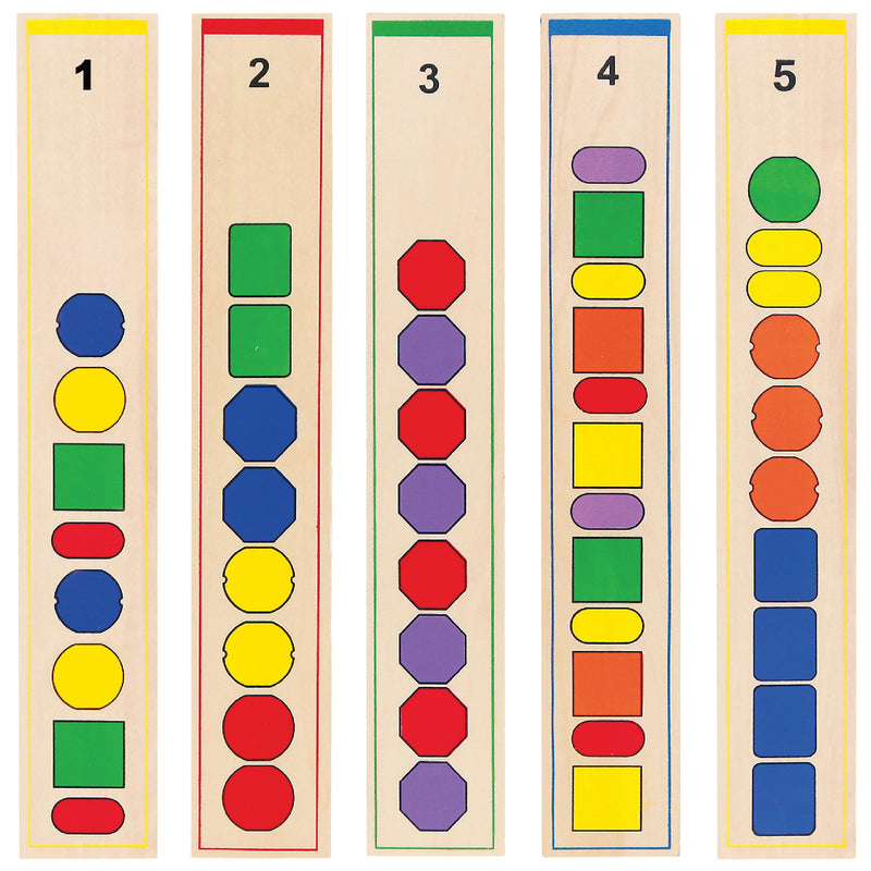 Viga Toys Wooden Beads Sequence Game with Pattern Cards Early Numeracy Fine Motor Skills Developmental Toys 3yrs+
