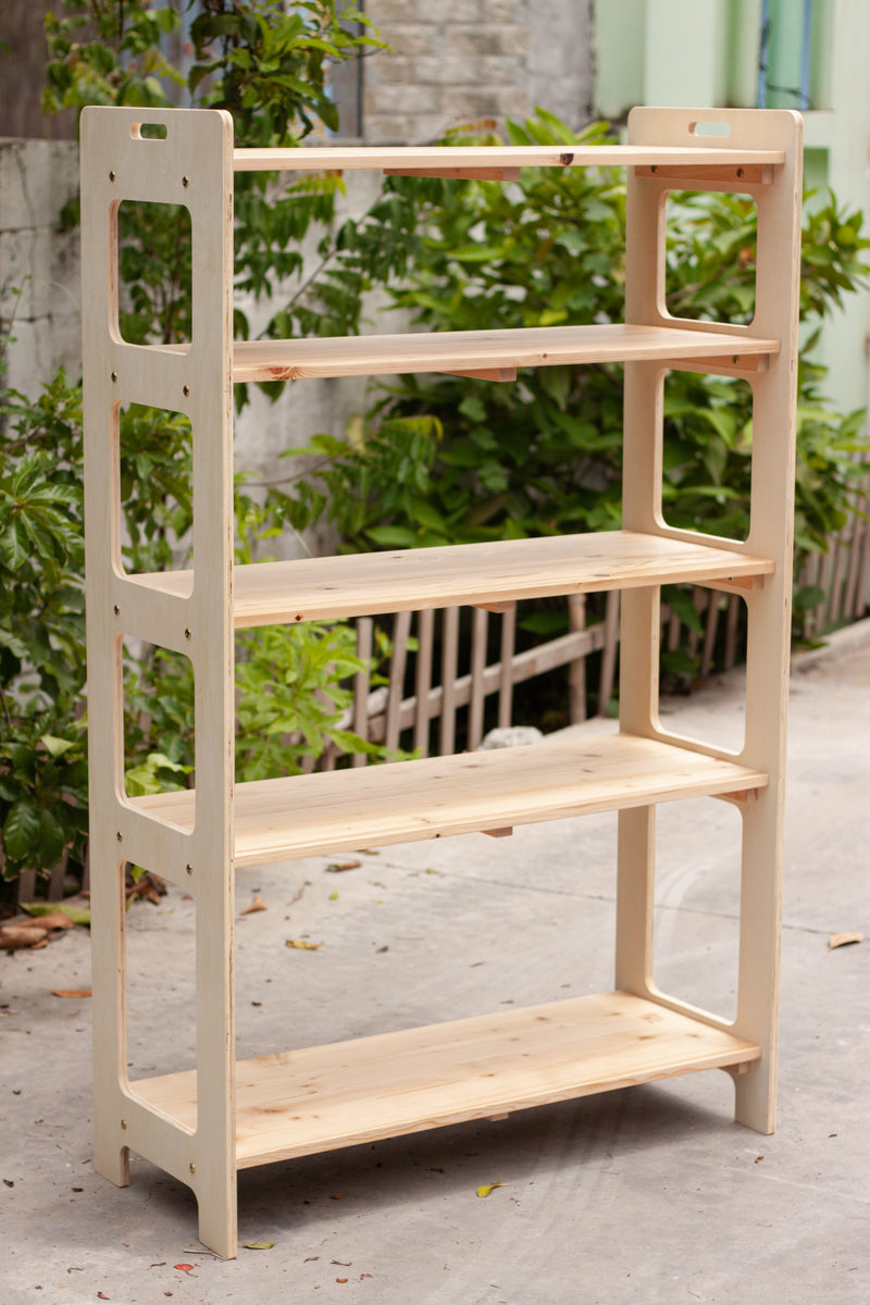 Qtoys Solid Bookshelf Tall 5 Tiers Best for Storage and display Toys and Learning Resources 93cm(W) x 150cm(H) (Furniture Shipping)