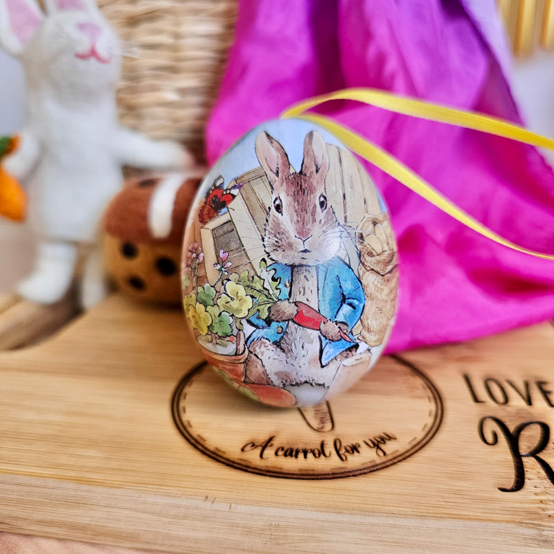 Peter Rabbit Easter Mini Egg Shape Tins Easter 6cm x 4.5cm