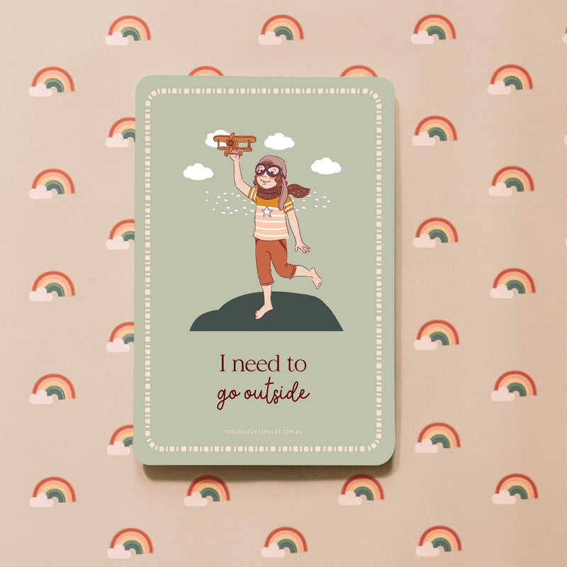 The Creative Sprout Communication Cards for Kids Social-Emotional Behavioural Wellbeing Life Beliefs and Values 3yrs+