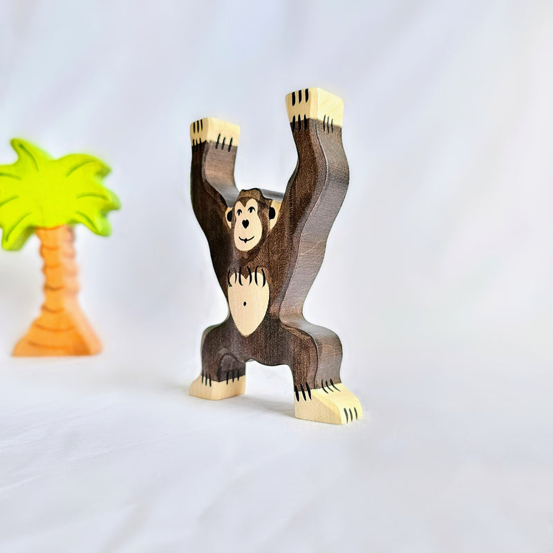 Holztiger Chimpanzee Wooden Animals Wildlife Animal Standing 3yrs+