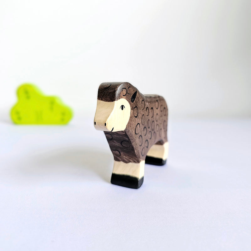 Holztiger Sheep Black Wooden Animals Farm Animal Toys 3yrs+