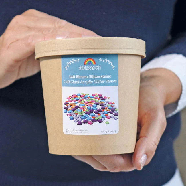Grimm's 140 Giant Acrylic Glitter Stones 14yrs+