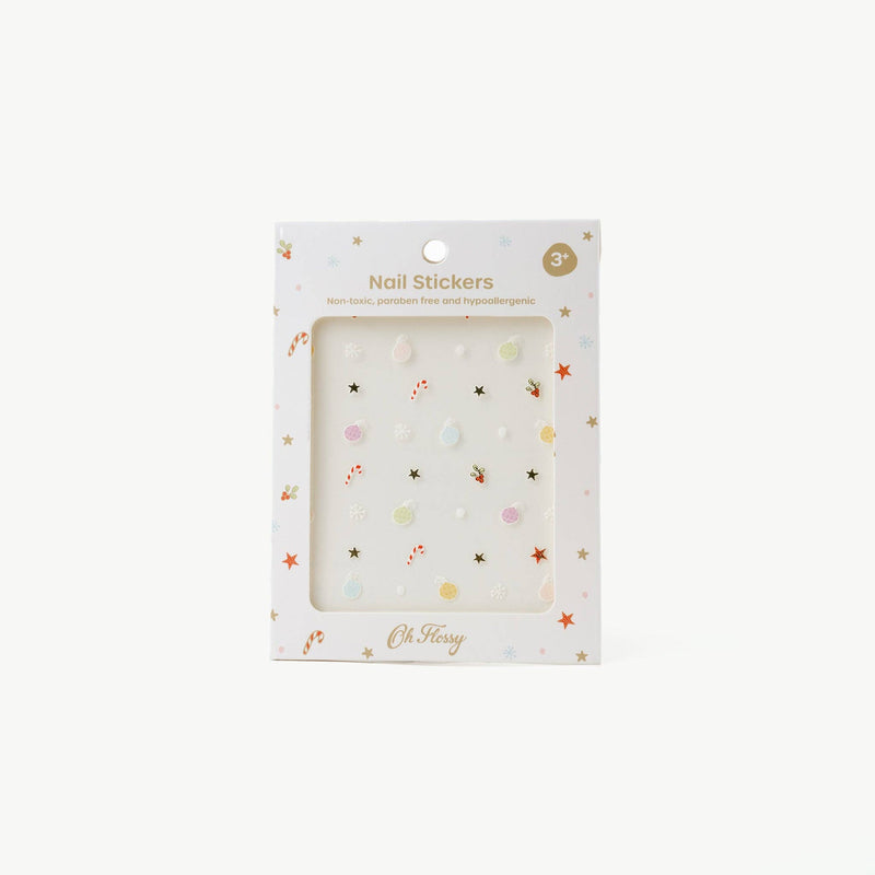 Oh Flossy Christmas Nail Stickers Kids Makeup Art and craft for kids 3yrs+