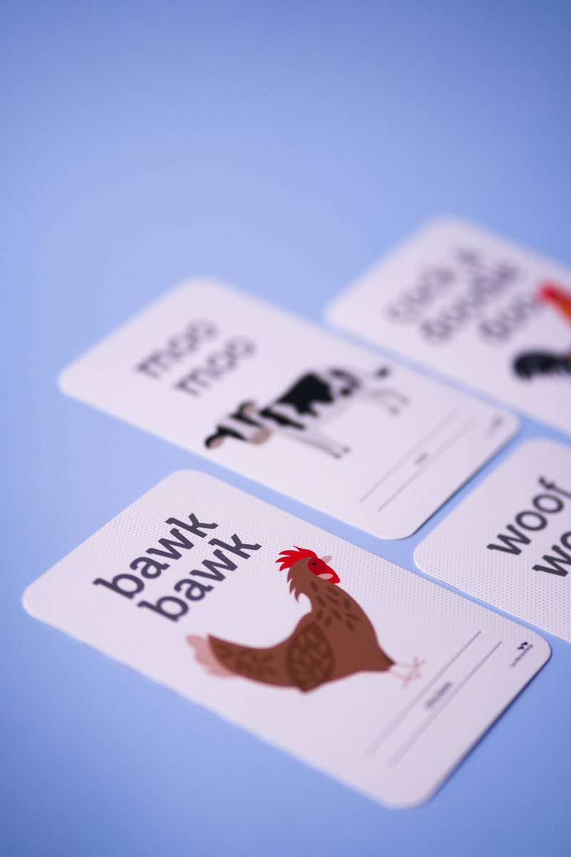 Animal Sounds Flash Cards by Two Little Ducklings 3yrs+
