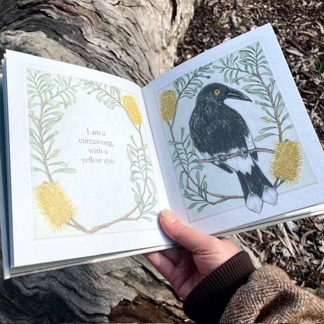 Bridget Farmer Printmaker I am a Magpie, I am a Currawong (Hardcover) Kids Book
