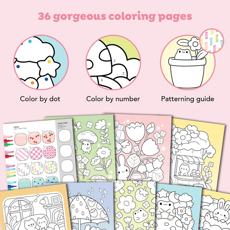 Tiger Tribe Great Big Colouring Set Magical Mini Worlds Activity Book Art and Craft for Kids 5yrs+