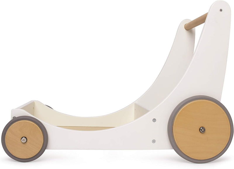 Kinderfeets Cargo Walker White and Timber Baby Toys 12m+ (Bulky Shipping)
