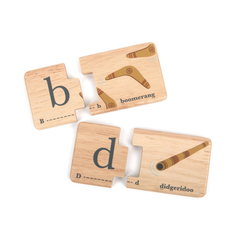 Make Me Iconic Wooden Australian Alphabet Puzzle Educational Jigsaw Toy 2yrs+