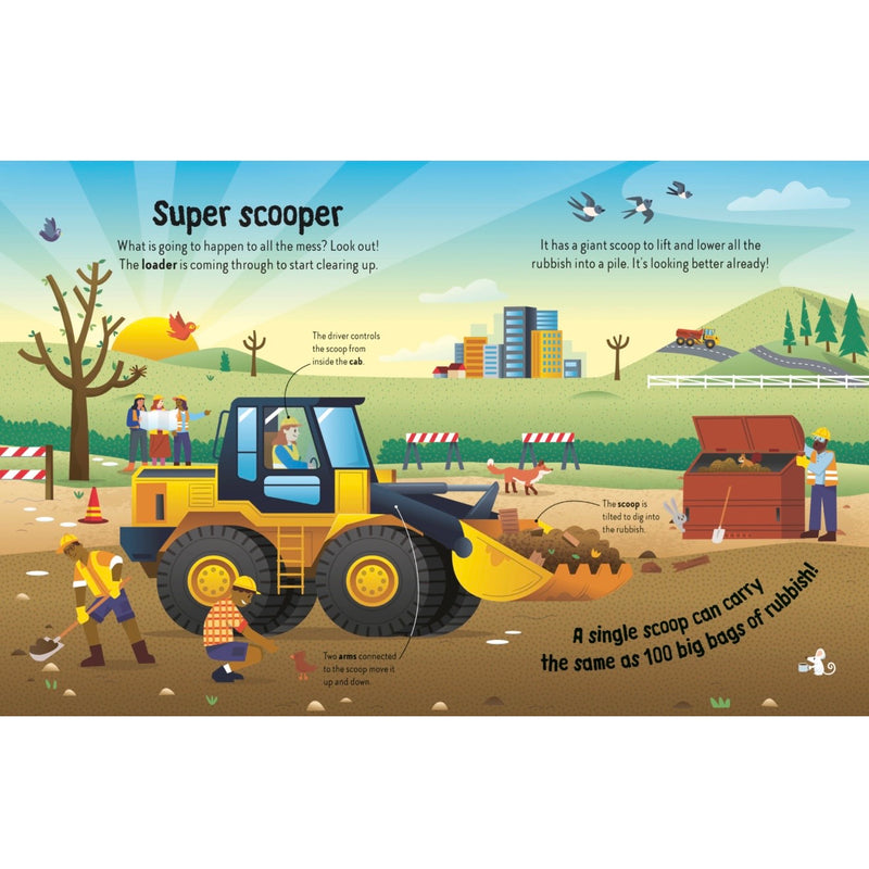 Time to Explore Big Machines With a Foldout Surprise (Hardcover) by Andrea Mills by DK Books Discovering 13 Construction Vehicles and Their Jobs